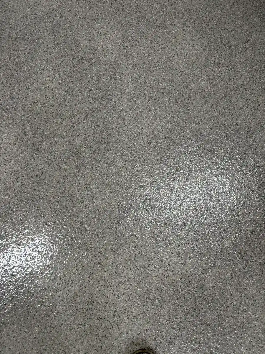 Finished flake coating floor after installation